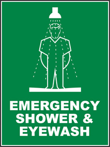 SAFETY SIGN (PVC) | Emergency Shower & Eye Wash
